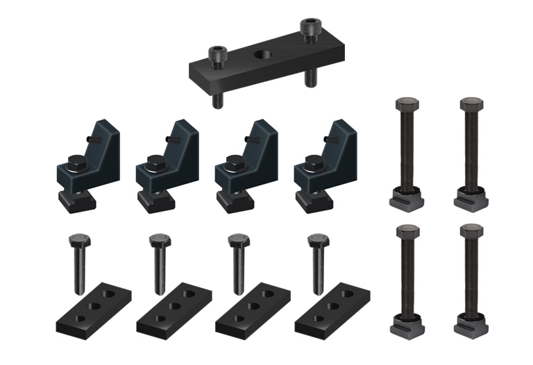SET OF STANDARD CLAMPS AND SCREWS
